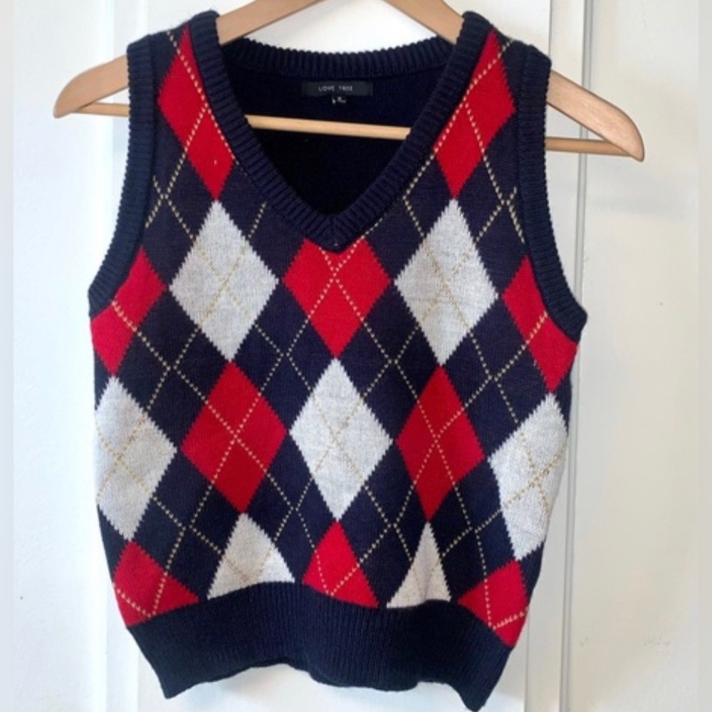 Love Tree V Neck Womens Sweater Vest